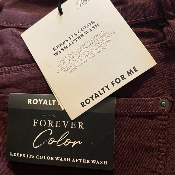 Royalty For Me plum  Mid-Rise Skinny Ultra Forever Color Jeans Womens Size L - Picture 2 of 6
